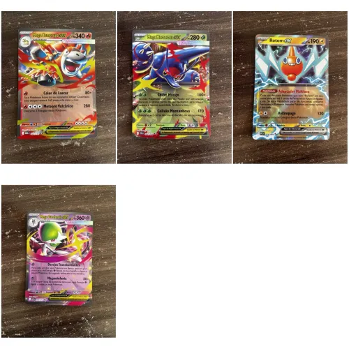4 cartas ultra raras Pokémon ex originais