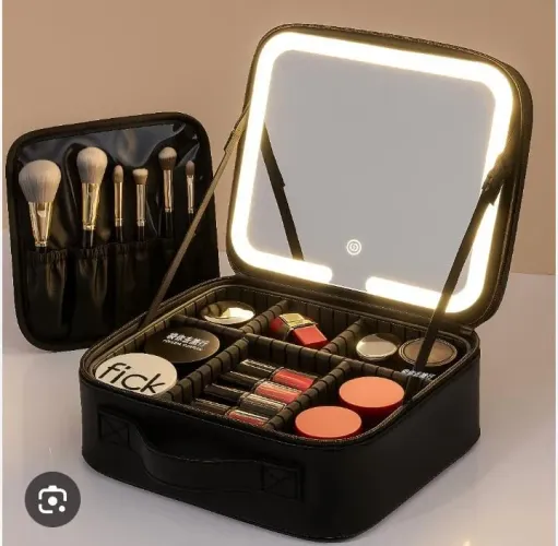 Maleta com espelho led 
