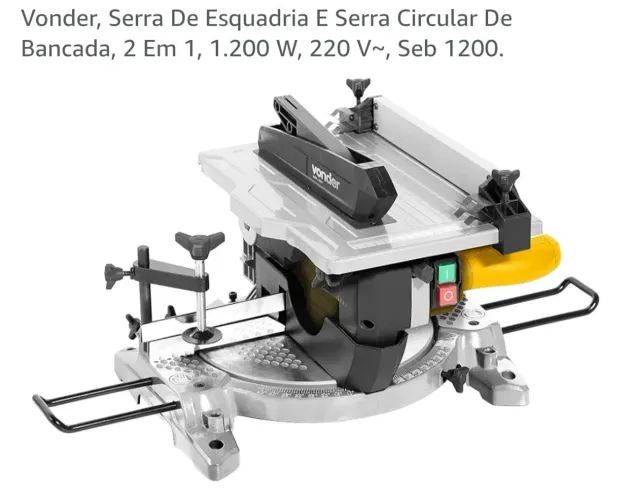 Serra de bancada 2 em 1