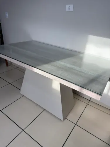 Mesa de Jantar Vidro com 6 cadeiras 
