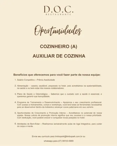 Auxiliar de cozinha