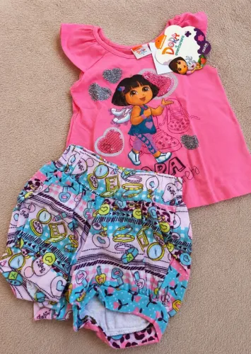 Conjunto infantil Dora Aventureira - Novo com etiqueta