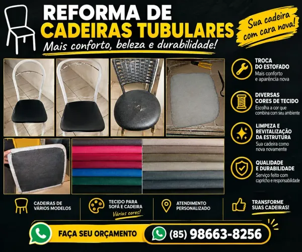 Reforma de cadeiras em geral