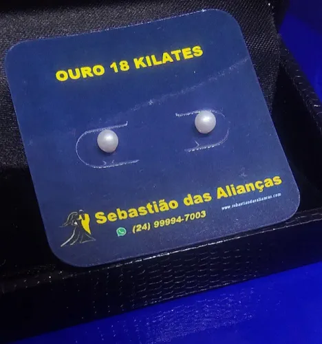 Brincos Pérola Original 3 mm Ouro 18 Kilates