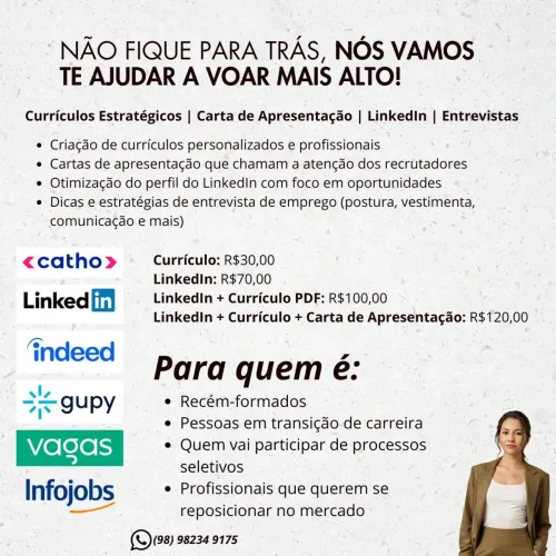 Currículo, LinkedIn e Carta de Apresentação<br>