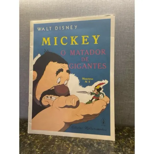 Livro raro e antigo historietas Nº 5 Micket O Matador de Gigantes - Walt Disney.