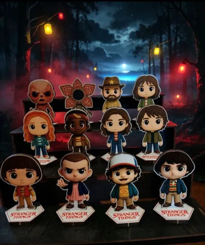 Kit strangers things tonten display de mesa 12 unidades