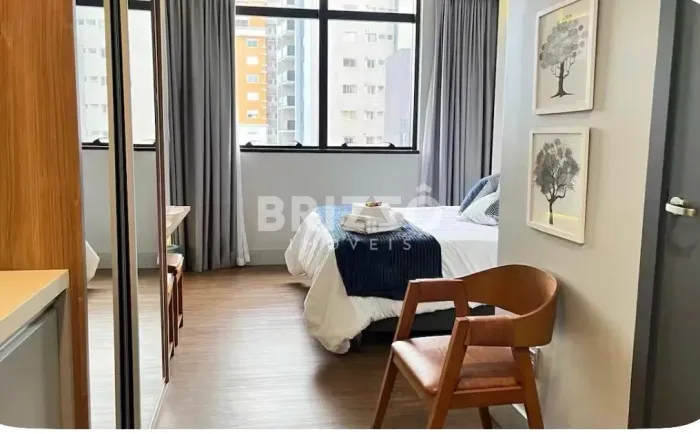 Apartamento studio mobiliado, andar alto, linda vista, à venda, Batel, CURITIBA - PR