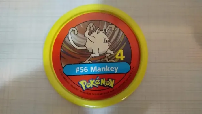 Tazos Estrela Pokémon Pokemetal #56 Mankey