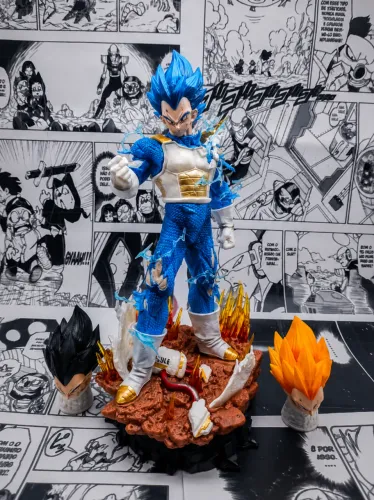 Vegeta - Figure 23cm - Dragon Ball Super (3 rostos/cabeças diferentes)