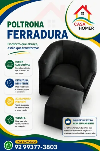 Poltrona tipo Ferradura... Acompanha 1 puff de brinde.. 02