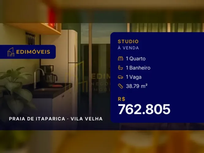 Studio 1 quarto na Praia de Itaparica, totalmente mobiliado e climatizado