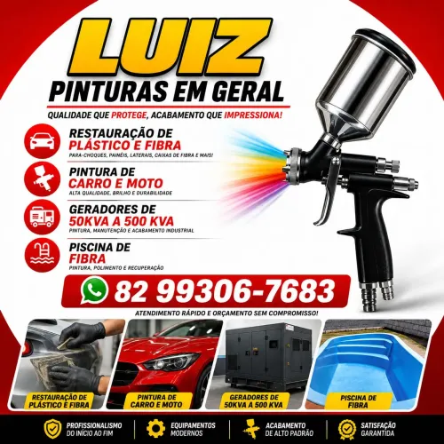 Restauração de plástico e fibra , Pintura em geral