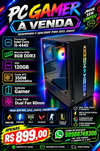 Pc i5 4400 8gb SSD 120gb