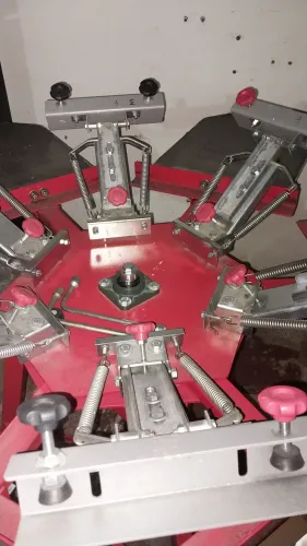 Carrossel serigrafia hibrido 6 berços 6 garras chavetas