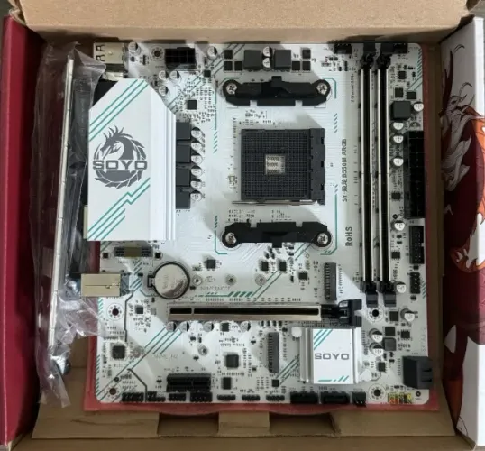 Placa-mãe SOYO B550M Gaming AM4 DDR4 M.2 NVMe - Ryzen 3000/5000