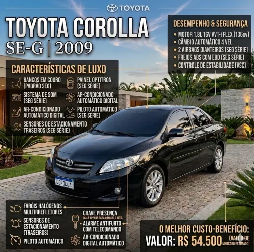Toyota Corolla Se-g 1.8/1.8 Flex 16V Aut. 2009