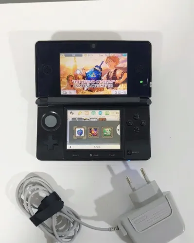 Nintendo 3DS Old - Preto, Desbloqueado 32gb, Completo