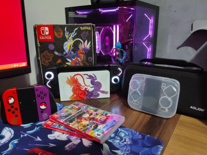 Nintendo switch oled pokémon scarlet violet com 2 jogos