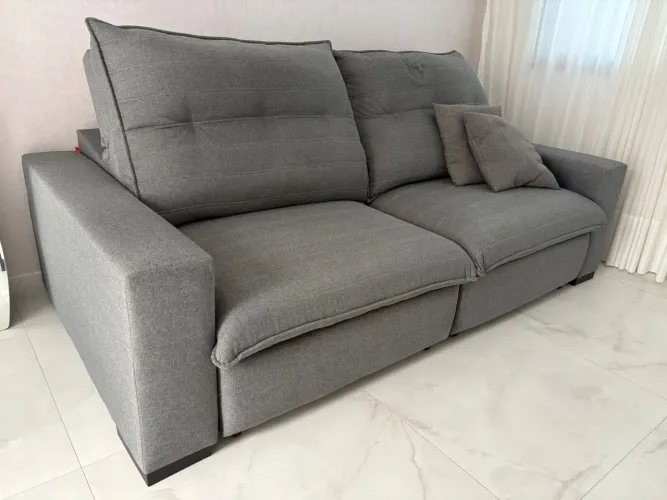 Sofá retrátil linho 2,30m 