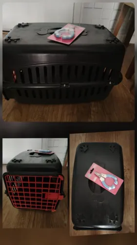 Caixa de transporte de animal e cortador de unha