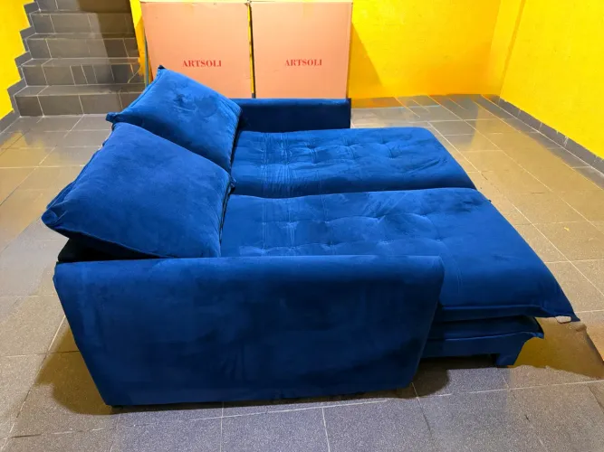 Sofá Retrátil 1,70 Novo 1.500 / Apartamento Azul