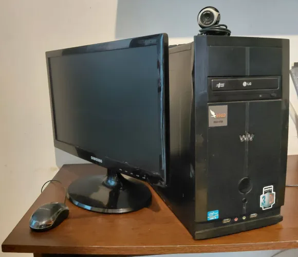 Computador Completo i3 6gb Ram Ssd 128gb + Monitor + Teclado + Mouse + Webcam