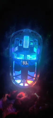 Mouse Gamer Sem Fio Attack Shark Free Wolf A2 Roxo Transparente