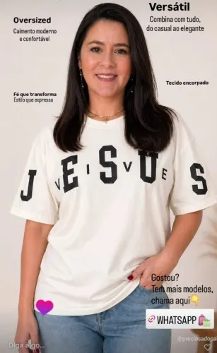 Camiseta Oversized temas cristão
