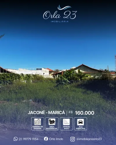 JACONÉ, ORLA 23 IMOBILIÁRIA VENDE! EXCELENTE TERRENO COM ÓTIMO POTÊNCIAL CONSTRUTIVO.