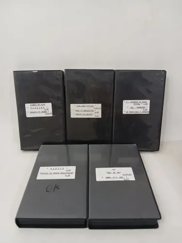 Lote fitas VHS com 3 e outras 2 filmes cada conservadas