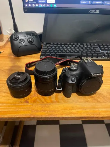Canon t7 + lente 50mm+ lente 18-55mm