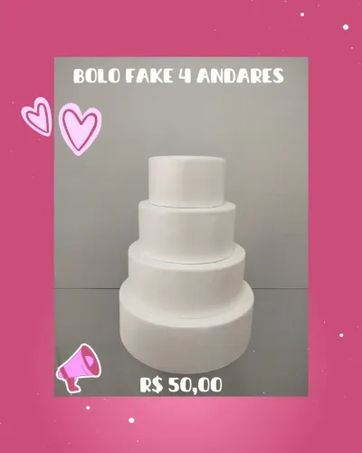Bolo fake casamento