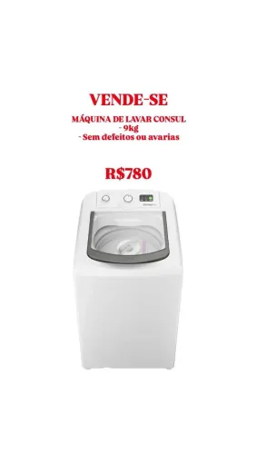 Máquina de lavar consul 9kg