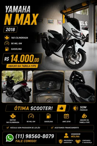 ? YAMAHA NMAX 160 ABS 2018 - PRONTA PARA RODAR! ?