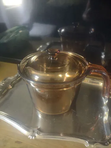 Leiteira de vidro antigo 