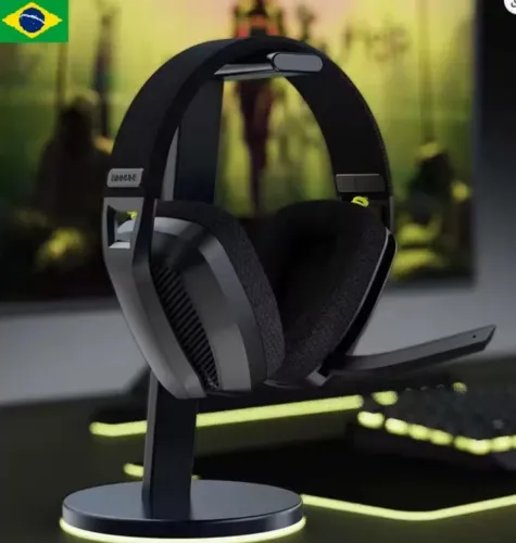 Headset Gamer Binnune BW06 Wireless 2.4GHz + BT - Sem Fio Para Jogos PC , PS4 , PS5 