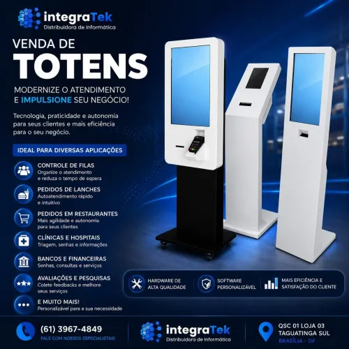 Totens <br><br>TOTENS<br><br>MODERNIZE O ATENDIMENTO E IMPULSIONE SEU NEGÓCIO
