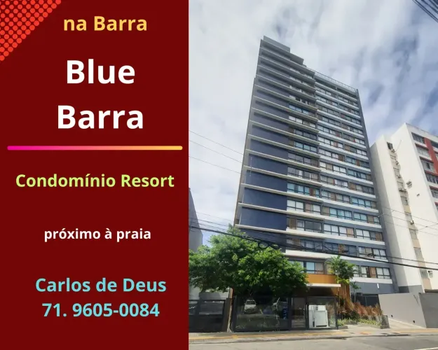 Apartamento à venda no Blue Barra, Condomínio Resort com quarto amplo, bem distribuído e i