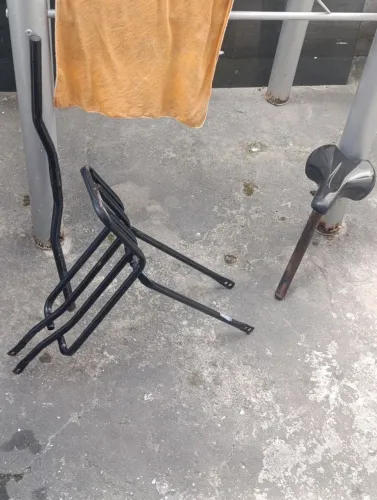 Kit garupeira aro 26 guidão semi-curvo e banco preto