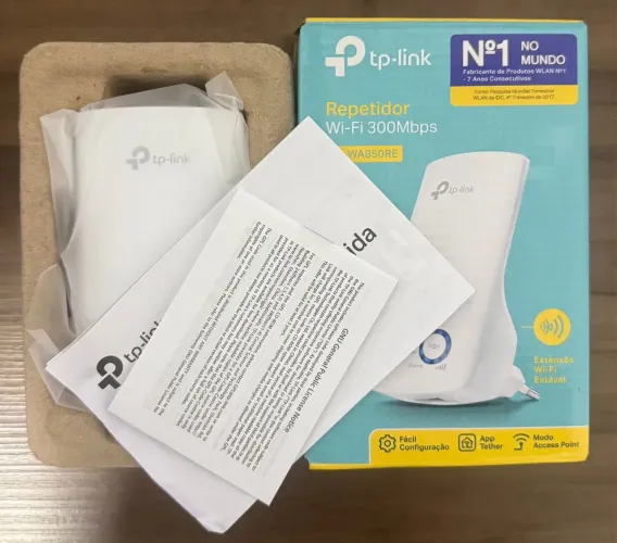 Repetidor Wi-Fi TP-Link 300Mbps TL-WA850RE - Semi-novo na Caixa
