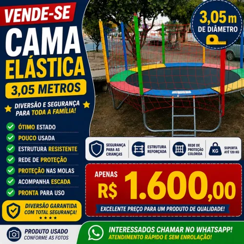 VENDE-SE PULA-PULA / CAMA ELÁSTICA DE 3,05 METROS