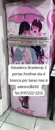 Geladeira Brastemp 2 portas frosfree ela é branca por baixo 
