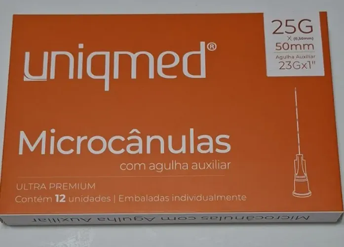 Microcânula 22G x 50mm com 12 unidades