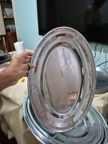 Travessa de aço inox para servir