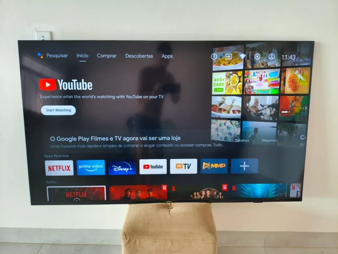 Tv 55 Smart Android 4k borda infinita - Passo Cartão