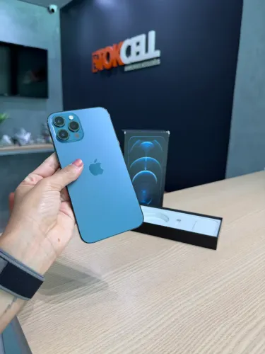 IPhone 12 Pro Max 128GB Azul Seminovo Garantia de Loja
