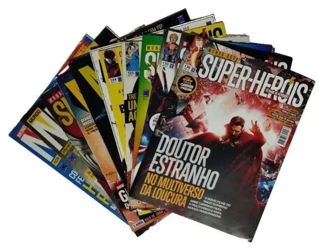 Lote Revista Mundo Dos Super Heróis E Mundo Nerd + Pôsteres