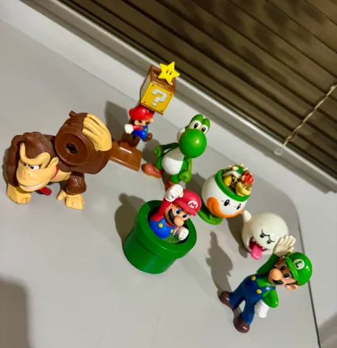 Coleção Super Mario McDonalds (Mario, Luigi, Bowser, Yoshi, Donkey kong, Boo)