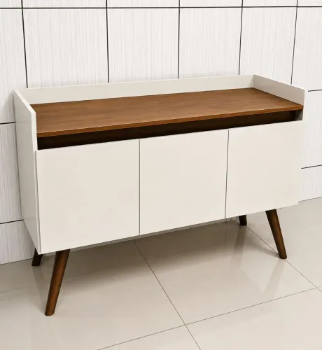Buffet Gold 3p - Branco/mel
